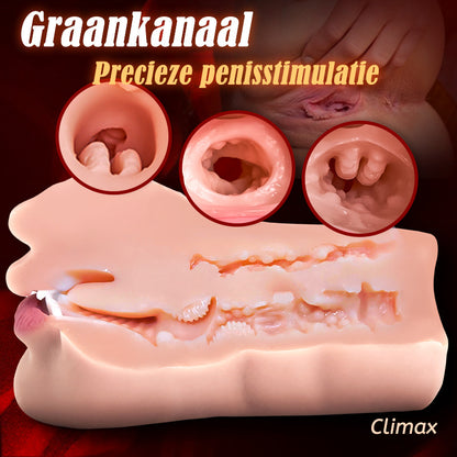 3D Textuur Clitoris Orale Seks Speelgoed Stroker 2 In 1 Pocket Pussy 0.8KG