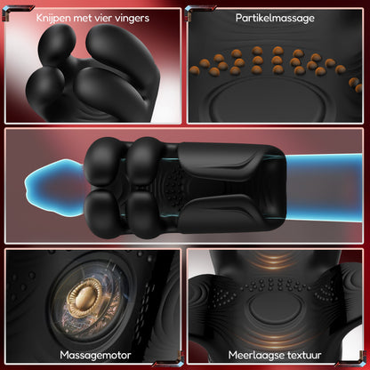 Automatische 10-vinger Pinchin & Tapping voor massagetherapie Penis Vibrator