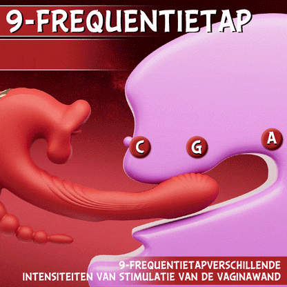 Little Angel - 9-frequenties bijten, vibreren, slaan, stimuleren van de clitoris, vagina en anus tegelijkertijd