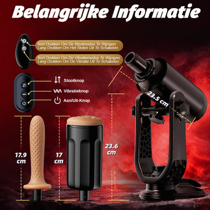 ThrustMax Hands-Free Automatische Masturbator Cup met Standaard