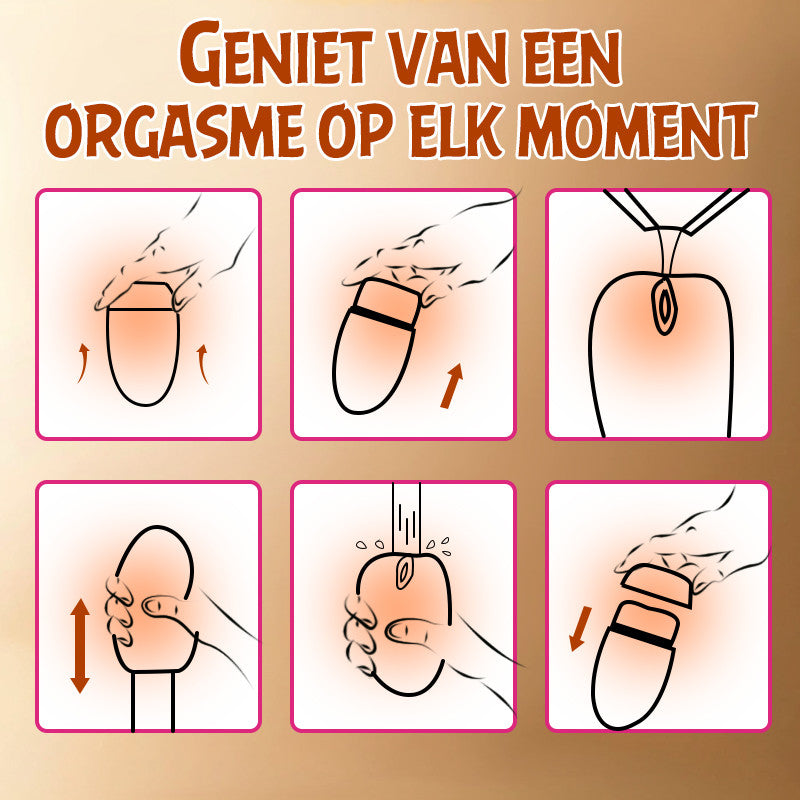 S-HANDE Simulatie Vagina Draagbare Ei-vormige Handmatige Masturbator Thuis & Reizen Orgasme Metgezel