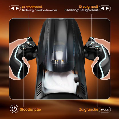 LETEN 10 Stuwzuigende, verwarmende masturbatorbeker