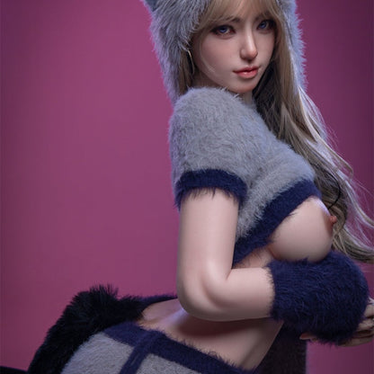 Zachtaardige en intellectuele Eloise - 148CM prachtige dubbele ring schoonheid simulatiepop