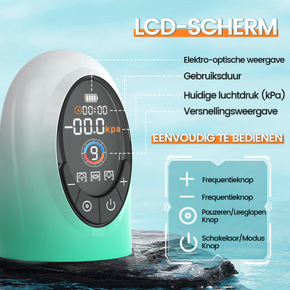 Green Pioneer - 4 drukniveaus en 9 zuigstanden Water Penispomp LCD-scherm