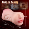 3D Textuur Clitoris Orale Seks Speelgoed Stroker 2 In 1 Pocket Pussy 0.8KG