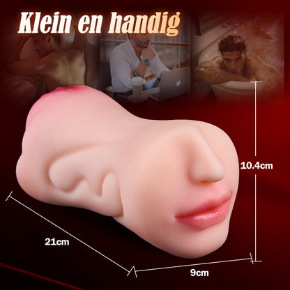 3D Textuur Clitoris Orale Seks Speelgoed Stroker 2 In 1 Pocket Pussy 0.8KG