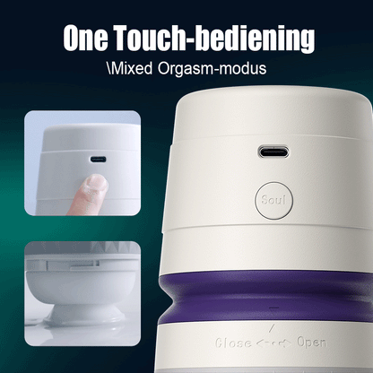 【Inclusief gratis smering】NOVA-Mechanische Mate 3 Zuigen 4 Vibreren APP Gestuurde Mannelijke Masturbator