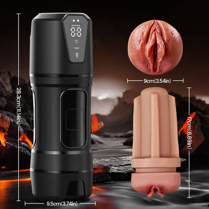 Challenger - 10 Vibraties, 5 Zuigmodi, Ultra-Realistische Vagina, Gesimuleerde Masturbator