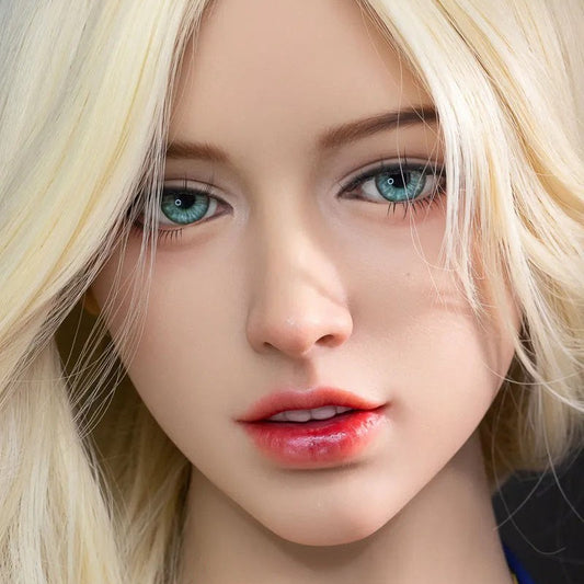 Nora - Single Sex Doll Head met blond haar en groene ogen nr. 314