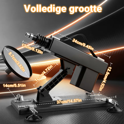 DualStorm - Automatische Stootmasturbator met Dubbele Ingang voor Mannen voor een Realistische Ervaring
