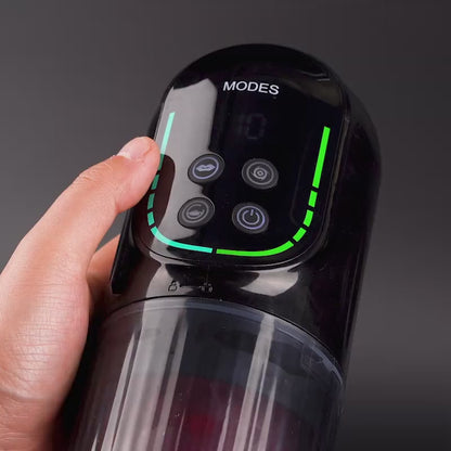 Scarlet - 360° Tonglekkende Levensechte Dikke Sleeve met 7 Zuigmodi Blowjob Stroker