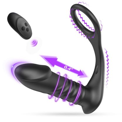 【Voorverkoop tot 9 februari】 Raket 3*10 Telescopische Vibrerende Glans Prostaat Vibrator Silicone