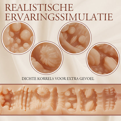 Verzending op 5 maart Alisa Vibrerende Realistische Masturbators met Dubbele Ingang 2.5kg